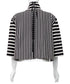 Striped Turtle-neck Top
